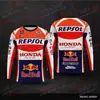 Moda Transfronteriza Camiseta de Manga Larga para Hombre Nueva para Deportes al Aire Libre Estampado 3D Cuello Redondo Venta Directa del Fabricante de Motocicletas Todoterreno