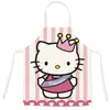Delantal infantil HelloKitty, diseño de gato rosa, anti-manchas, delantal para adultos, venta directa de fábrica, baberos disponibles para venta al por mayor