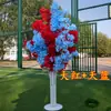 Novo Corredor de Casamento com Neve Artificial Adereços Decoração de Fundo para Casamento Árvore de Flor de Cerejeira Corredor de Casamento com Flor de Cerejeira de Ferro Forjado Enfeites de Casa