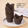 Vasos de papel para pastel de tulipán, capacillos de papel a prueba de grasa para postres de repostería, vasos para muffins resistentes a altas temperaturas, vasos de papel de loto resistentes a altas temperaturas