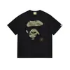 Transfronterizo En Stock Bape Suministro Estable a Largo Plazo Para Hombres y Mujeres Casual Deportivo Puro Algodón Manga Corta Cómodo Moda Camiseta