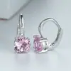 Pendientes de circonita cúbica morada de nueva ronda Cross-border Wish, modernos y versátiles, joyería al por mayor estilo europeo y americano