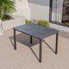 Juego de Mesa y Sillas de Madera Anticorrosiva para Exteriores, Mesa y Sillas Sencillas de Madera Plástica para el Patio, Juego de Tres Piezas de Hierro Forjado para Balcón, Mesa y Sillas de Exterior para el Ocio