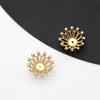 2 Preço cor preservando cobre fundido 16mm zircão flor coração diy antigo hairpin passo hosta multi-ramo flor núcleo material