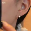 Pendientes Minimalistas de Borla Plateada Super Brillantes, Estilo Coreano Frescos y Elegantes, Diseño de Nicho, Pendientes Versátiles