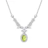 Collar Transfronterizo de Plata de Ley S925 con Piedra de Cristal para Mujer, Popular Cadena de Clavícula de Piedra Natural Versátil de Moda de Alta Gama para Mujer
