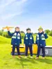 Uniforme escolar para alunos do ensino fundamental e médio Conjunto de três peças para crianças Roupas removíveis de primavera e outono Jardim de infância Roupas de jardim de infância Espessamento de inverno