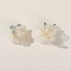 Estilo antiguo hermoso ins hada tela de malla flor rosa diy aretes tocado horquilla accesorios material venta al por mayor