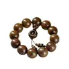 Pulseira de Sândalo Dourado 2.0 Unissex Pulseira Natural de Sândalo Contas de Oração Budistas 108 Contas para Meditação e Lazer Atacado do Fabricante
