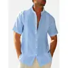 Camisa Havaiana Masculina de Verão 2024 Cardigã para Férias na Praia Seaside Camisa Casual de Manga Curta com Estampa 3D