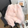 Suéter de punto suave y exquisito con cuello en V y lazo para mujer, cárdigan coreano de imitación de visón, otoño e invierno, nuevo