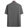 Camisa Tang de Verano para Papá Camisa de Manga Corta Estilo Chino para Hombres de Mediana Edad Camisa Holgada para Abuelos de Mediana Edad y Mayores