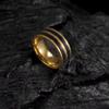 Joyería de Moda Popular Estilo Ins Japonés y Coreano Transfronterizo Acero de Titanio Gama Alta Dos Líneas Vinilo Sin Desvanecimiento Anillo de Pareja