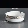 Cinzeiro de Cerâmica Estilo Chinês com Acabamento Dourado Criativo Cinzeiro de Porcelana Cinzeiro de Mesa para Hotel de Luxo Personalizável LO