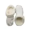 Pantuflas de Algodón Cálido Peludas para Mujer Zuecos de Algodón para Hombre Lavables Forro Polar Interior Extraíble Funda de Piel Invierno