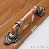 Manija de Puerta Resistente Transfronteriza, Manija de Puerta Corredera Estilo Granero Americano, Fácil de Instalar, No Requiere Perforación, Manija Grande para Puertas de Madera, Montaje en Superficie