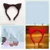 Linda Diadema para Lavado de Cara para Mujer, Orejas de Gato de Felpa, Adelgazante Facial, Reductora de Edad, Diadema para Otoño e Invierno, Pinza para el Cabello de Gatito Negro
