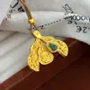 Tienda de Oro Puzuo Mismo Estilo Oro Arena Accesorios DIY Filigrana Calabaza Mahavairocana Colgante Collar Cadena de Suéter de Gama Alta