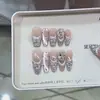 Naizi Unhas Usáveis Puras Feitas à Mão Verão Novo Paris Brilhante Zircônia Diamante Estilo Francês Olho de Gato Patch para Nail Art