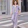 Traje deportivo de otoño para madre 2026 nuevo estilo para mujeres de mediana edad y mayores, sudadera con capucha elegante conjunto casual de dos piezas