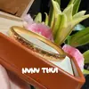 Pulseira Antiga Dourada Brilhante Gelo Triturado Novo Estilo Chinês Anel com Pigmento Dourado Amarelo Pulseira Costas de Peixe-loach Empilhável