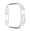 Adecuado para Apple Watchs12, S11 Carcasa Hueca de PC Electrochapada Apple Watch Ultra Protectora de Media Cubierta