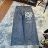Tendencia de Celebridad de Internet Harajuku Hip-Hop Cráneo Retro Streetwear Jeans Jnco Y2K Jeans para Hombre Venta al por Mayor