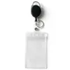Comercio exterior transfronterizo impermeable transparente suave PVC vertical ID certificado insignia tarjeta juego tarjeta funda etiqueta en stock al por mayor