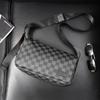 Bolsa de hombro para hombre al por mayor de moda marca clásica cuadros Bolso bandolera pequeño horizontal para hombre bolso de mensajero pequeño mochila