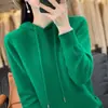 Moletom com capuz de tricô solto e casual transfronteiriço para mulheres, adequado para primavera, outono e inverno, com caimento relaxado para estudantes, de manga longa e feito de tecido base An-dier