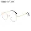 Nuevas Gafas de Protección Ocular Anti-Luz Azul para Hombre y Mujer Moda Metal Estilo Coreano Gafas UV400 Montura Redonda Montura de Gafas 6003
