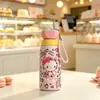 Garrafa de Água Meow Meow Aço Inoxidável 316 Copo Térmico Fofo Estampa de Leopardo Garrafa de Água Infantil Copo Portátil para Presente para Alunos do Ensino Fundamental Personalizável