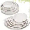 Prato Branco de Melamina Louça de Restaurante Prato Fundo Empilhável Redondo Prato com Alça Dupla Prato de Abalone Prato de Sopa Prato de Louça Imitação Prato Pequeno Prato Comercial
