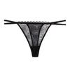 Tanga de Encaje de Exportación Transfronteriza con Tirantes Finos, Bragas Atrevidas con Aberturas, Tangas Sexy de Algodón de Cintura Baja para Mujer, Transparentes y Sexys