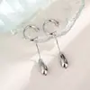 Clip de Oreja con Borla de Cadena Gota de Agua Nuevo Diseño de Moda Gota de Lágrima para Oreja sin Agujeros Clip de Oreja para Mujer