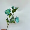 Flor Artificial Rosa Flor Falsa 4 Rosas Grandes de Floco de Neve Sala de Estar Decoração de Casa Decoração de Quarto de Flores Decoração de Casamento Arte Floral