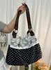 Bolso de Tela Patchwork Floral Vintage Estilo Nuevo 2026 Inspirado en el Bosque con Adorno de Encaje Retro, Versátil para el Viaje Diario, Se Puede Llevar como Bolso de Hombro o Bolso de Mano