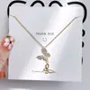 Colar de Borboleta para Mulheres, Aço Titânio, Não Desbota, Versátil, Corrente de Clavícula em Formato de Coração, Acessório de Corrente para Pescoço Simples e Fashion, Luxo Leve