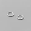 Nalan Plata 925 Aretes Simples Versátiles Estilo K Pequeños Frescos Diamante Letra Redondos Brillantes Elegantes G8147
