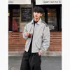 Nova jaqueta masculina corta-vento de estilo transfronteiriço para outono e inverno, jaqueta com gola alta para homens jovens e de meia-idade, casual, simples, versátil, top liso