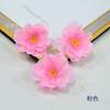 Simulação Flor de Pêssego Flor de Cerejeira Cabeça de Flor Caixa de Flores com Flores Roupas de Dança Decorações Adereços de Tiro DIY Chapéus Flor Falsa