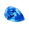 Atacado de Zircônia Aquamarina de Alta Temperatura com Incrustação de Cera, Pedras Soltas de Zircônia Aquamarina Artificial CZ Azul Brilhante com Fundo Pontiagudo e Formatos Especiais