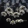 Nuevo candelabro creativo luminoso de 10 luces con forma de flor de loto de hoja de acrílico, lámpara decorativa de techo para decoración de escenario de boda de hotel