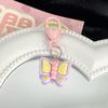 Lindo llavero de Conejo Blanco Rosa Amor Colgante de Bolsa Popular en Internet Regalo Llavero Estudiante Pareja Adornos Colgantes