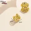 Pingente de conta de gota de óleo tridimensional estilo chinês de ouro antigo com material para pulseira de contas DIY, colar, joias