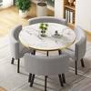 Mesa de Negociação e Conjunto de Cadeiras para Recepção de Luxo Leve Mesa Redonda Pequena de Celebridade da Internet Mesa de Conferência de Escritório Mesa e Cadeiras para Reunião de Loja e Jantar de Convidados