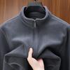 Chaqueta de hombre gruesa con forro polar rojo de otoño e invierno, sudadera cálida con cremallera, forro polar austriaco de moda