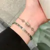 Pulsera de Diamantes Micro-incrustados de Lujo Ligero y Sensación de Alta Gama para Mujer, Pulsera Sencilla de Moda de Acero de Titanio que no se Decolora, para Pareja, Combinable con Todo, Primera Joya