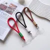 Cordão de Celular Estilo Ins com Tira de Pulso Trançada e Espaçador Transparente Acessório de Celular Dopamina