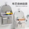 Bolsa Colgante de Almacenamiento para Artículos Varios Montada en la Pared Algodón Lino ins Dormitorio Hogar Artefacto de Almacenamiento Montado en la Pared Bolsa de Almacenamiento para Libros